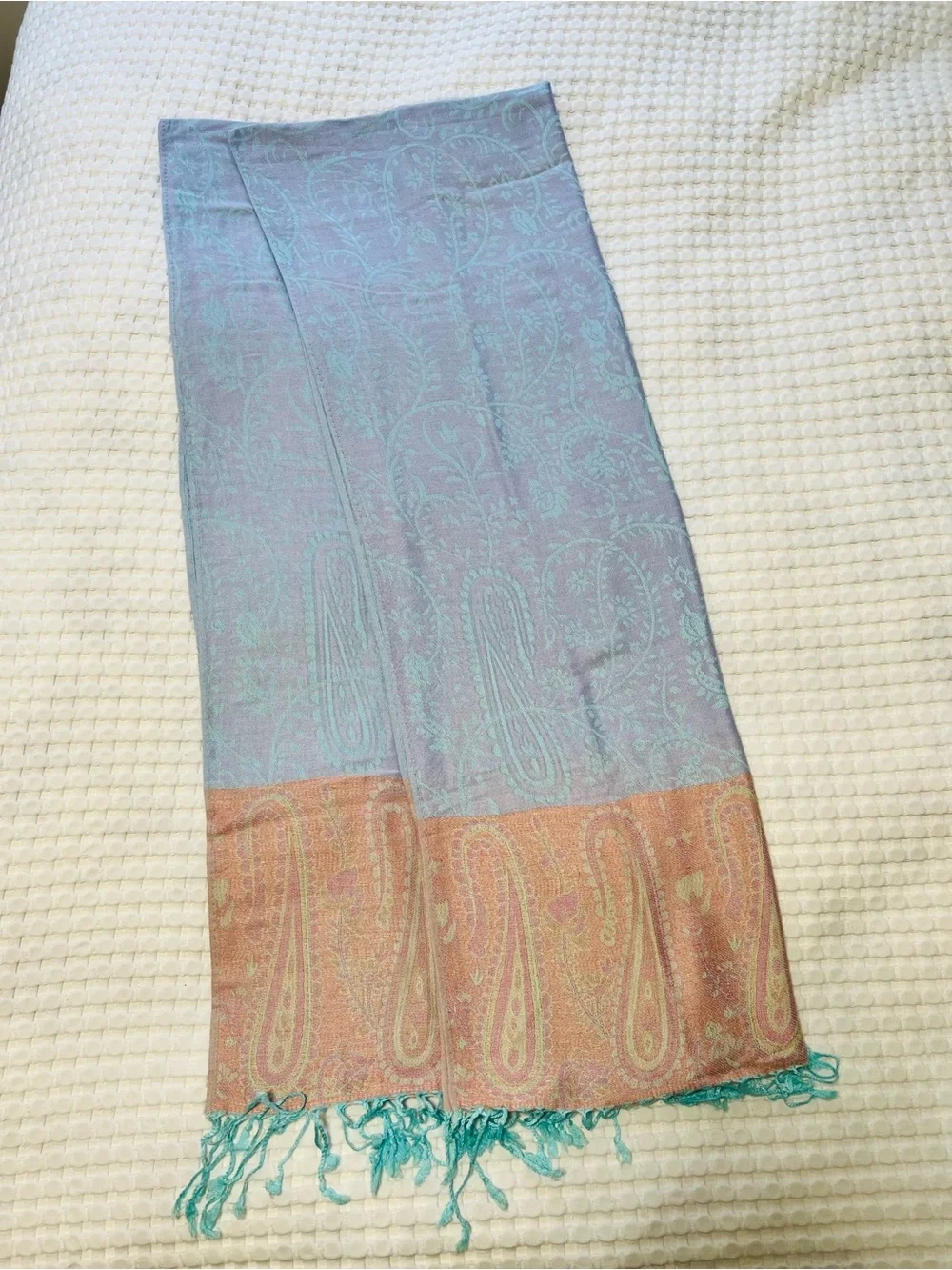 Cashmere Woman's Paisley Design Shawl Scarf